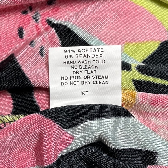 Vikki Vi Liquid Knit Slinky Cardigan Top Jacket Size 3x Pink Floral Print Plus - Picture 8 of 11